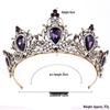 Tuanming Baroque Crown: Purple and Black Retro Wedding Headwear