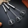 Stainless Steel Semi-Automatic Egg Beater for Home and Kids Baking