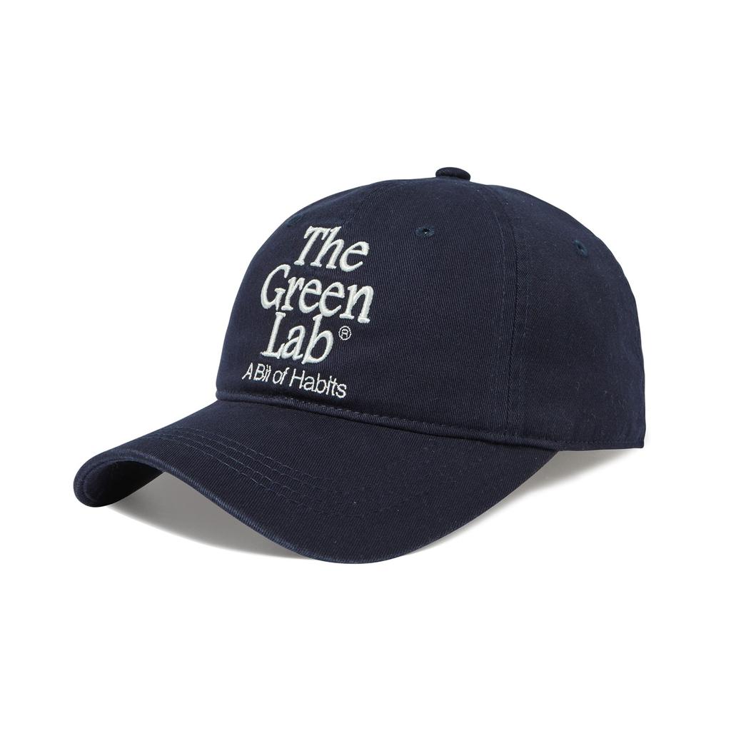 THE GREEN LAB Embroidered Washed Ball Cap [Navy]