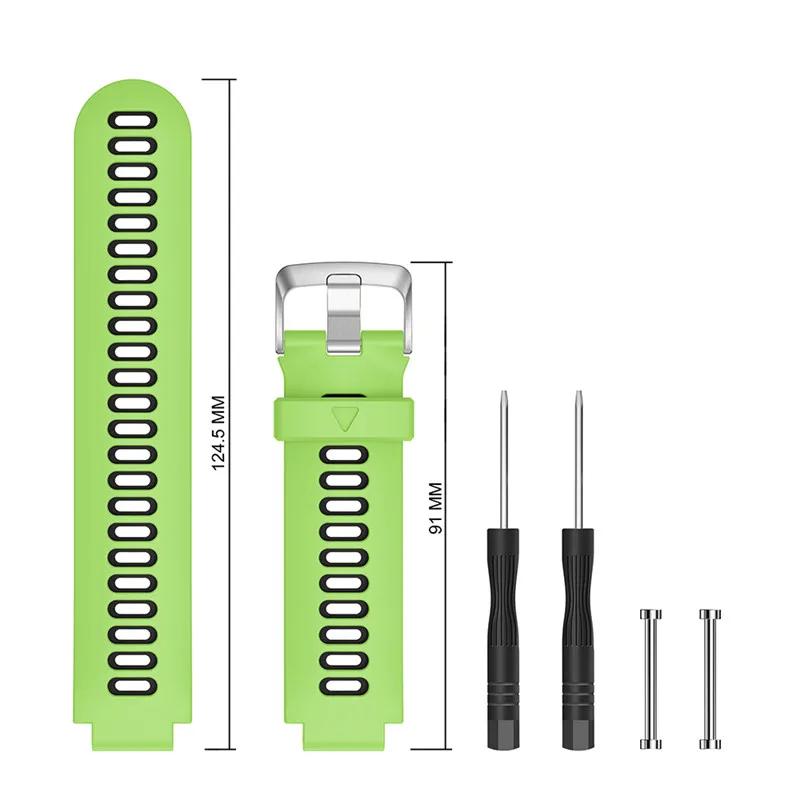 Classic 1pc Two-color Silicone Sports Leisure Watch Band for Garmin Forerunner 220/ 230/ 235/ 735xt Series Smartwatch Accessories