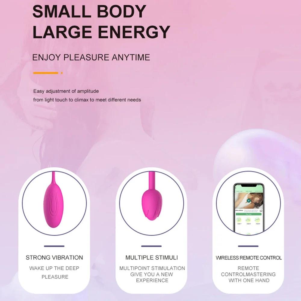 Vibrator for Women APP Wireless Bluetooth G-Spot Vaginal Stimulator Anal Vibrating Egg Massager Wearable Stimulator Sex Toys