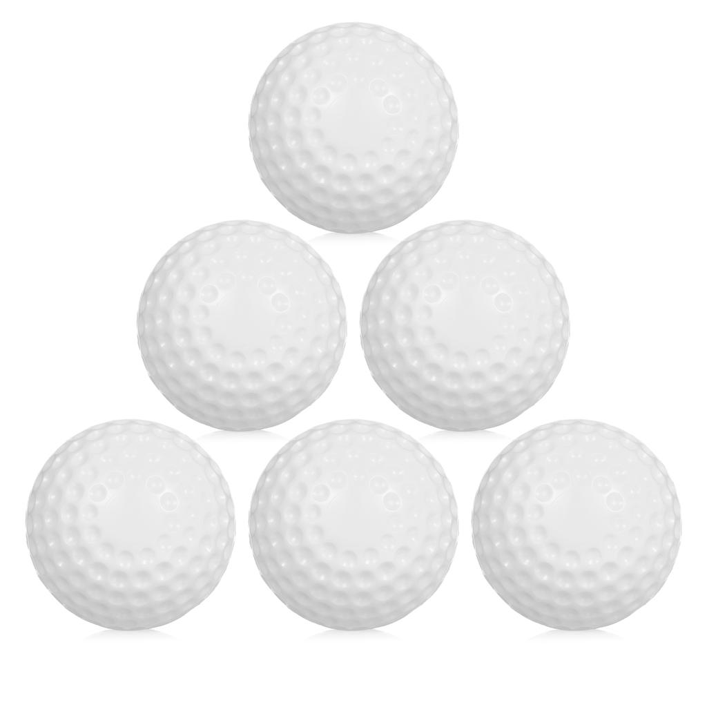 6 Pack 9 Inch PU Dimpled Baseballs with Drawstring Carry Bag for Pitching Machine Practice