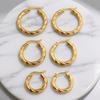 Set Hoops, Stainless Steel Hoop Earrings for Women, Geometric Round Square Huggies Hoops Earrings Cartilage Punk Jewelry