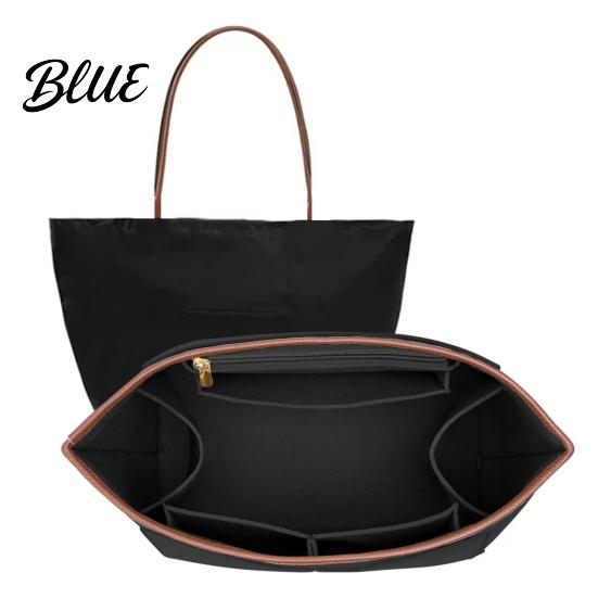 Travel Purse Organizer Insert Felt Multi-compartment Bag Handbag Shape Protector with Zipper Pocket for Women