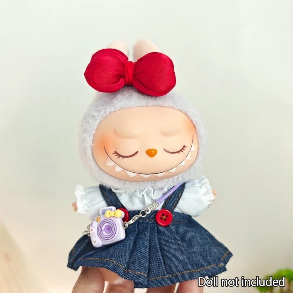 Haine de Păpușă Mini de Pluș 17cm Ținută Accesorii Pentru Păpuși Idol Kpop Coreea Exo Labubu Salopetă de Velur Tricou Îmbrăcăminte Cadou