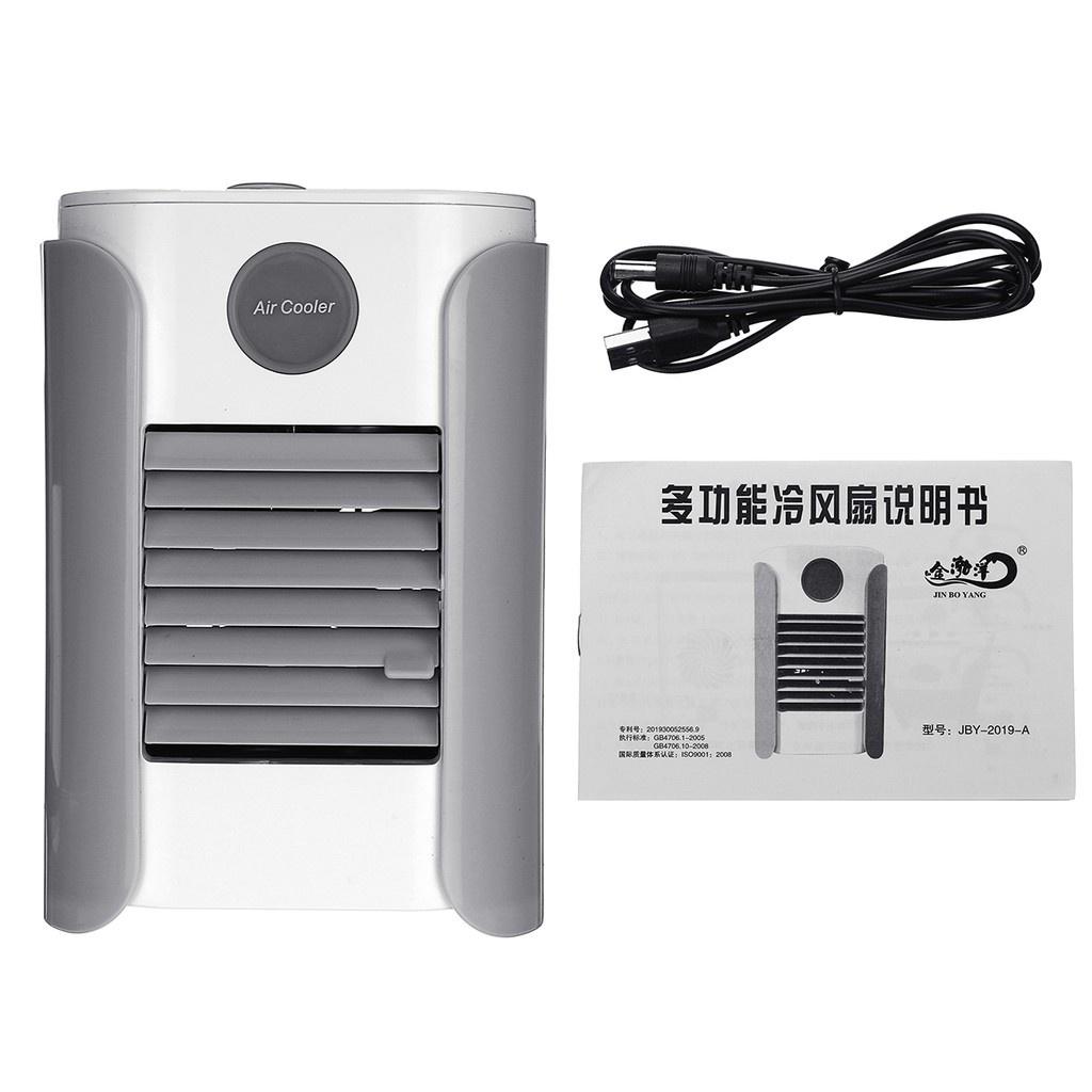 Mini Portable Air Conditioner Arctic Air Cooler Humidifier Purifier LED Light Personal Space Fan Air Cooling Fan USB