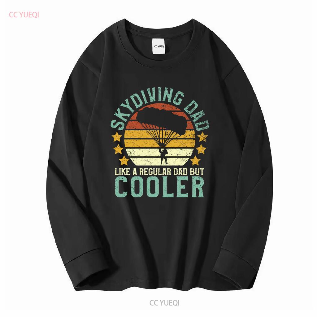 Fallschirmspringer Papa T-Shirt Lustig Vintage Fallschirmspringer Vatertag Fallschirmsprunglehrer Fallschirm für Männer lang- oder kurzärmelig vintage