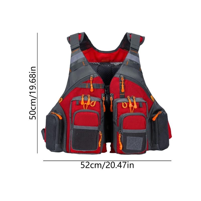 Adjustable Buoyance Fishing Vest With 13 Pocket Breathable Meshes Vest For Fly Fishing And Outdoor Activity