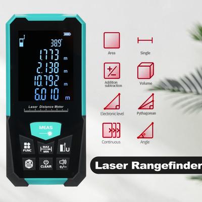 Profesionalus lazerinis atstumo matuoklis 120 m393 pėdų lazerinio juostos matavimo nuotolio ieškiklis su vienu ištisiniu