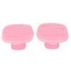2pcs Silicone Face Scrubber with Hanging Hole Food Grade Water Proof Portable Face Exfoliator Scrubber Pink