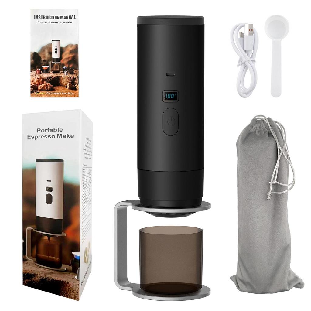 Compact Multi-Purpose Electric Coffee Maker: For Home, Travel, Outdoor, Powder & Capsule Use