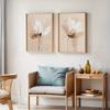 Spring Abstract Flower Print Neutral Minimalist Floral Wall Art Textured Beige Botanical Poster Abstract Floral Beige Home Decor