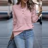 Women's Autumn/winter Fashion Long Sleeve Button Street Hoodie In Solid Color