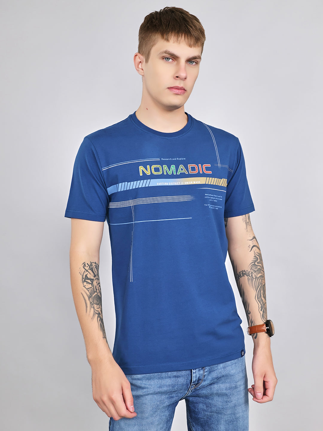 Monte Carlo Men Smart Fit Blue Tshirt L