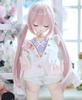 Heat-resistant wig for dolls ST178 Twin tail 13 doll compatible wig Pale pink