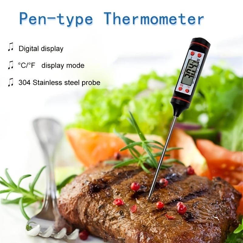 BEPAN Digital Meat Thermometer with Food Cooking BBQ Probe for Water Milk Oil Oven Temperature Measurement, Digital with 0.1 Accuracy