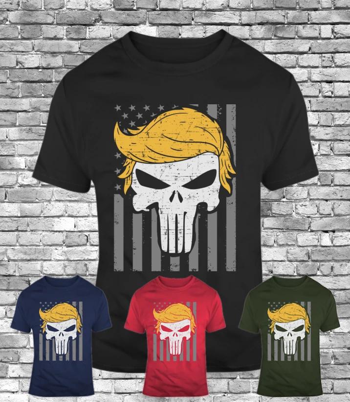 Presidents day gift Maga potus punisher american flag pride honor t-shirt funny L