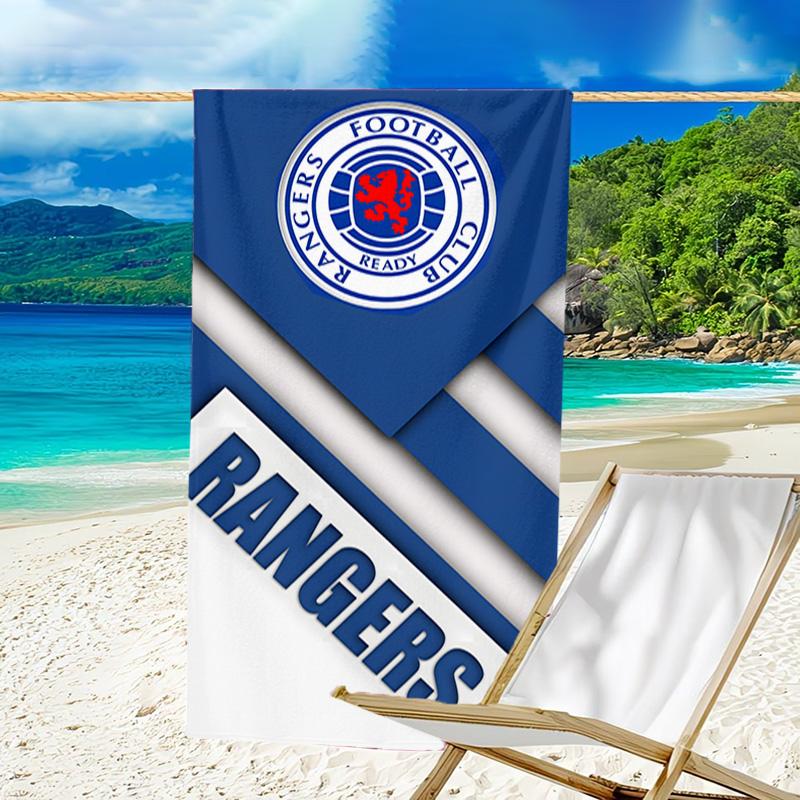 1pc Glasgow Rangers Beach Towel, Beach and Seaside Swimming Pool Equipment, Fashion Pattern, Rectangular, Travel Essentials