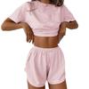 New Spring Summer  Fashion Casual Home Clothes Y2K 2-Piece Set Women's Outfit