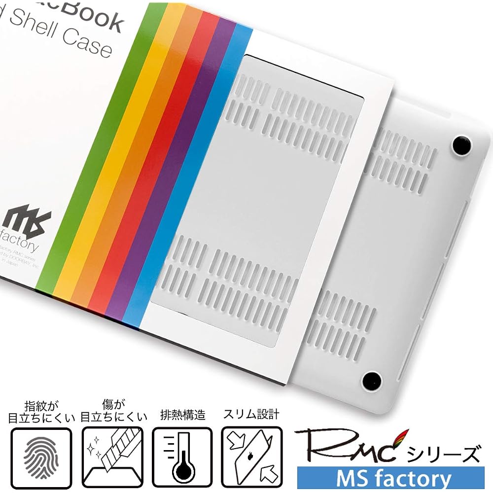 MS Factory RMC-MBP16-MCL MacBook Pro 16 Case Cover Hard Shell Matte Finish Clear White Translucent 2019 Model