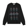 New Ih Nom Uh Nit Printed Loose Long Sleeve Crew Neck Sweater Trendy Brand Men's and Women's Same Style