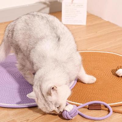 Cat Scratching Pad Cat Scratcher Ball And Woven Cotton Rope with Bait Cute