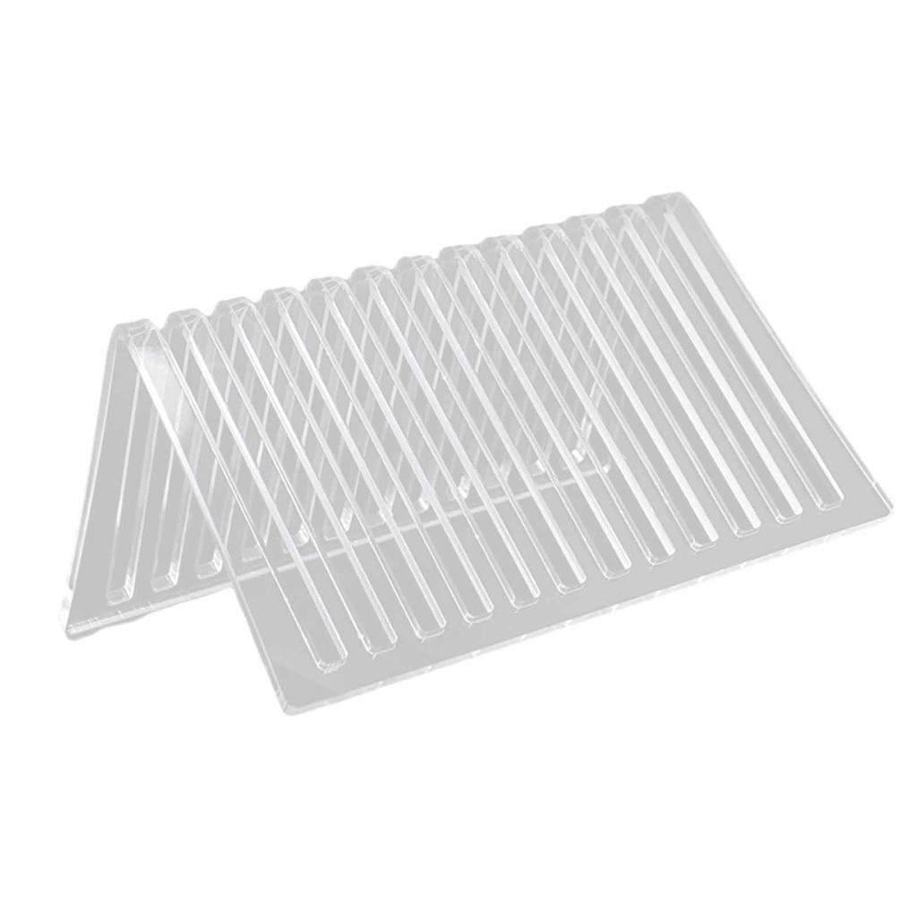 Průhledný akrylový stojan na vinylové desky Elegantní akrylový držák na desky Elegantní výstavní stojan na vinylová alba do jakékoli místnosti