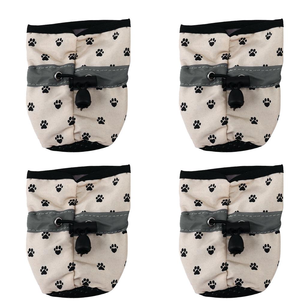 4Pcs Dog Boots Waterproof Puppy Shoes Soft-Soled Anti-Skid Breathable Paw Protectors Pet Shoes Indoor Outdoor Dog Boots