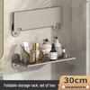 ZNMW Foldable Wall-Mounted Bathroom Shelf (2-Pack)