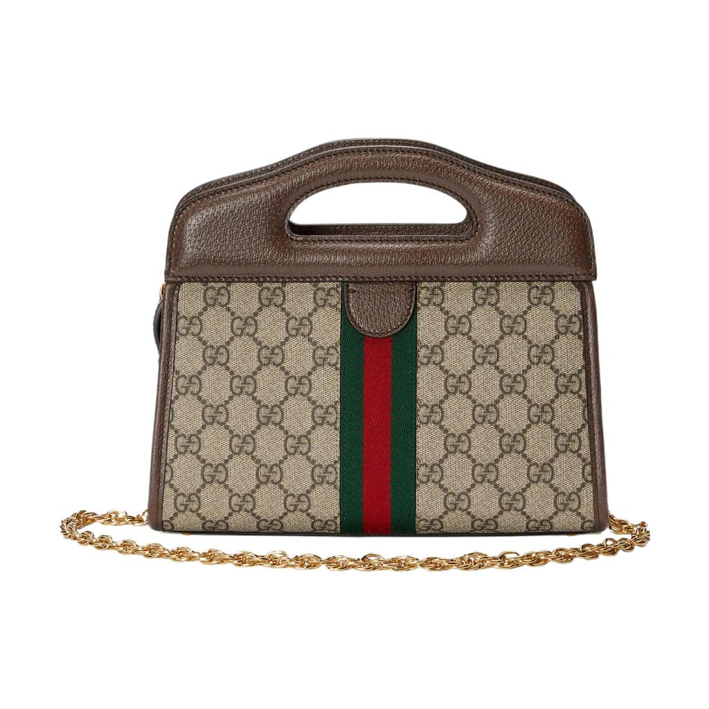 Gucci GG Supreme Canvas Web Stripe Top Handle Crossbody Bag For Women Daily Use