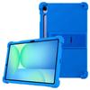For Samsung Galaxy Tab S10 FE+ Silicone Case with Kickstand Rugged Protective Cover