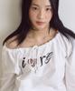 Loginaenloji I Luv Rnr Leopard String Point Long Sleeve White