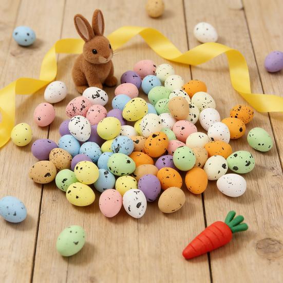 Foam Easter Eggs Realistic Bird Egg Decorations Colorful Foam Egg Keepsakes for Spring Party Decor Basket Fillers