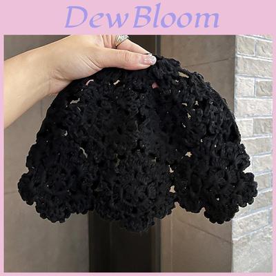 Knitted Floral Pattern Wool Hat For Women Spring Summer Breathable Fashion Accessory