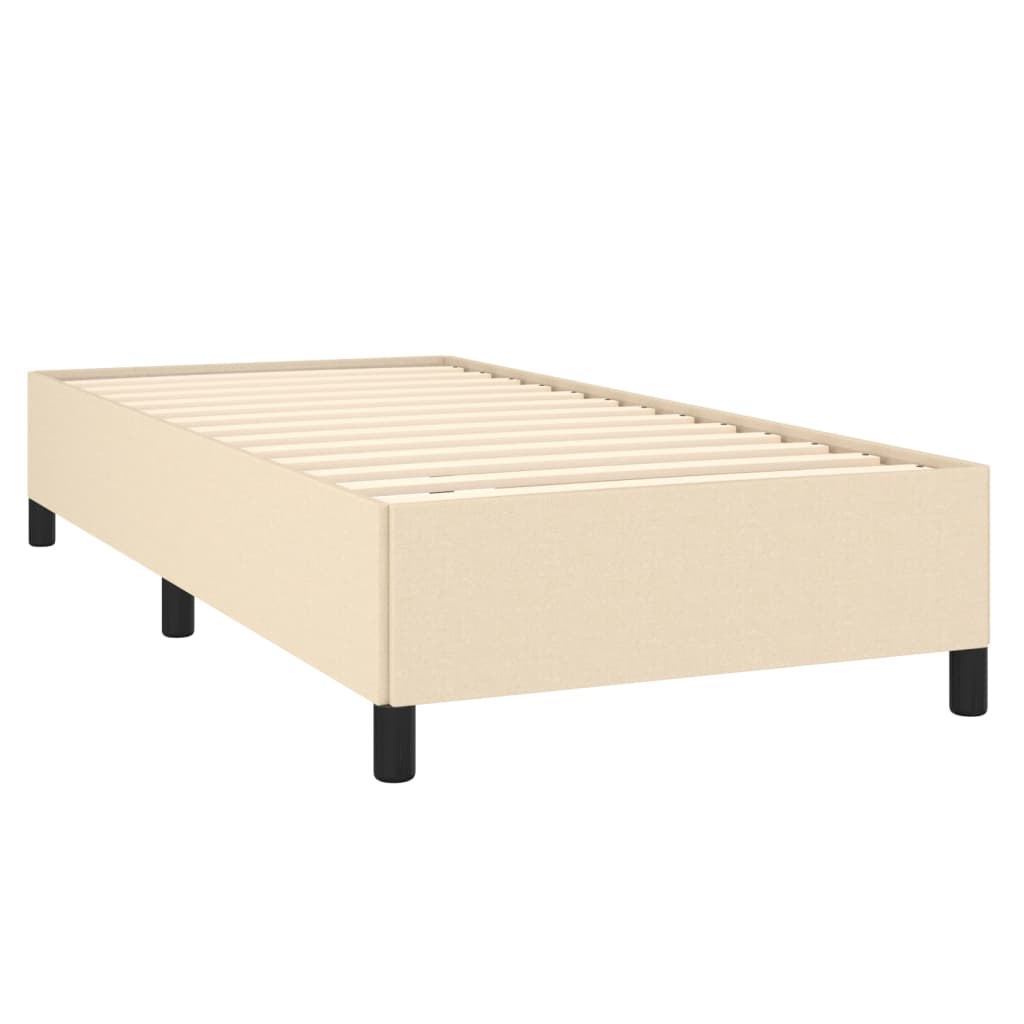 Vidaxl Letto Continentale Con Materasso, Crema, Tessuto, 90X200 Cm