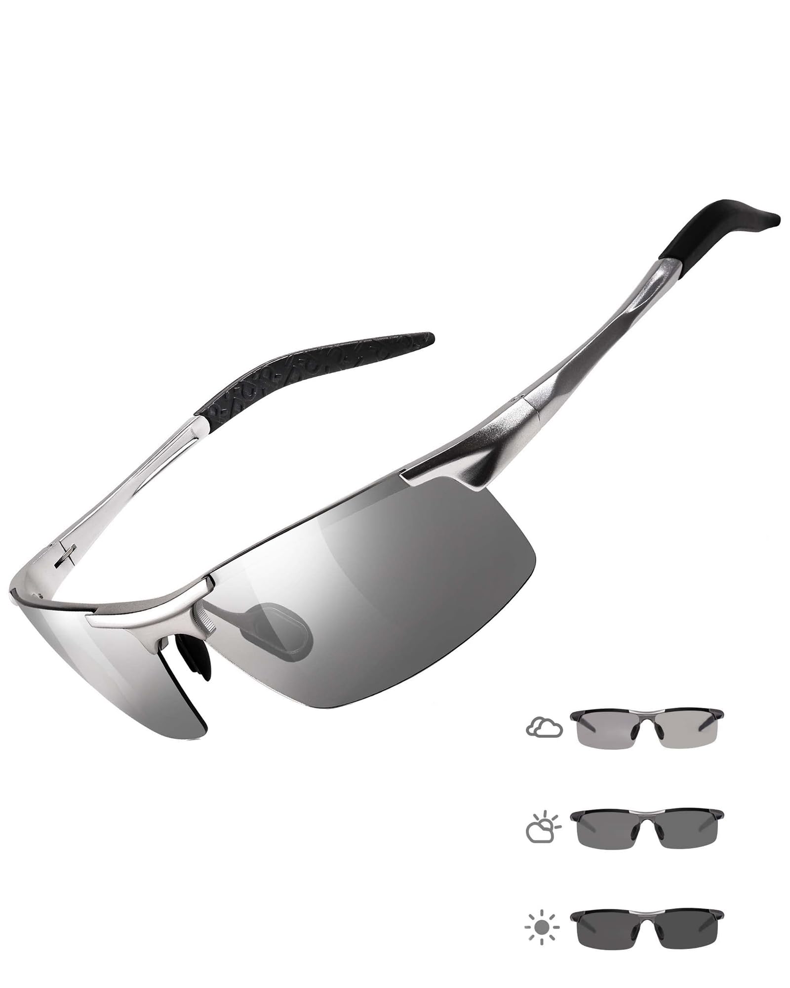 

Photochromic Polarized Sunglasses UV400 Comfortable to Ultra Perfect for Driving and Fishing [SKYFUN] Men s - Protection, Wear, Lightweight,