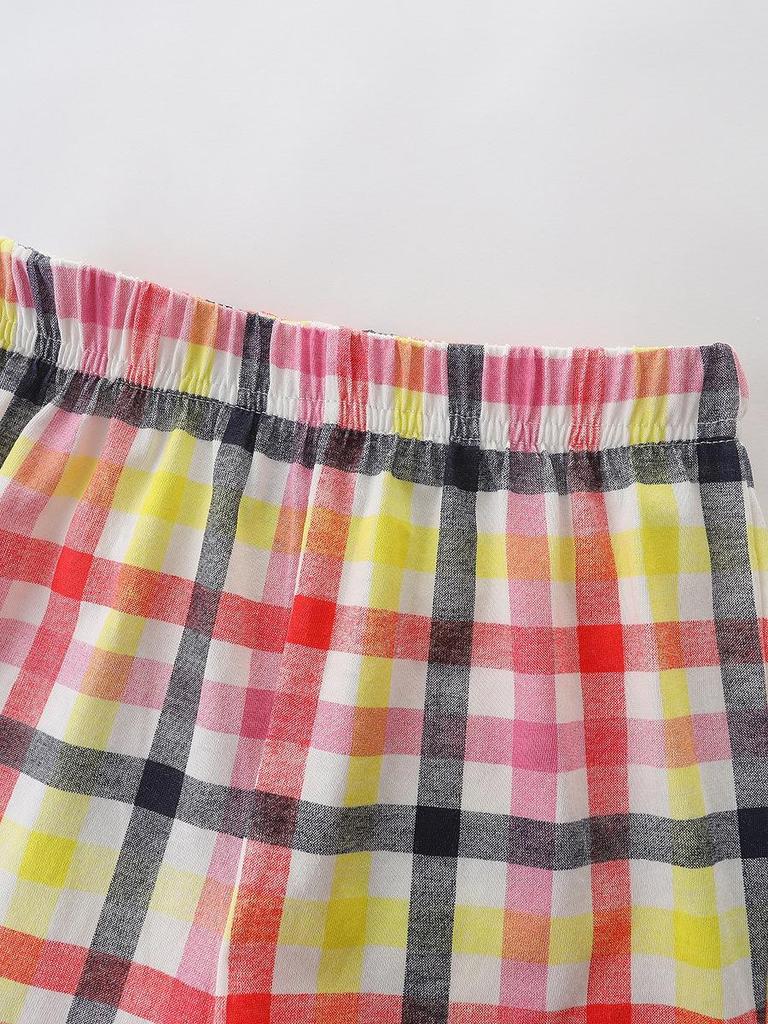 Summer 2026 Girls' Knitted Cotton Shorts and Top Set