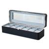 PU Leather Watch Storage Case 6 Girds Watch Suitcase Organizer Stylish Watch Display Box  Bracelets