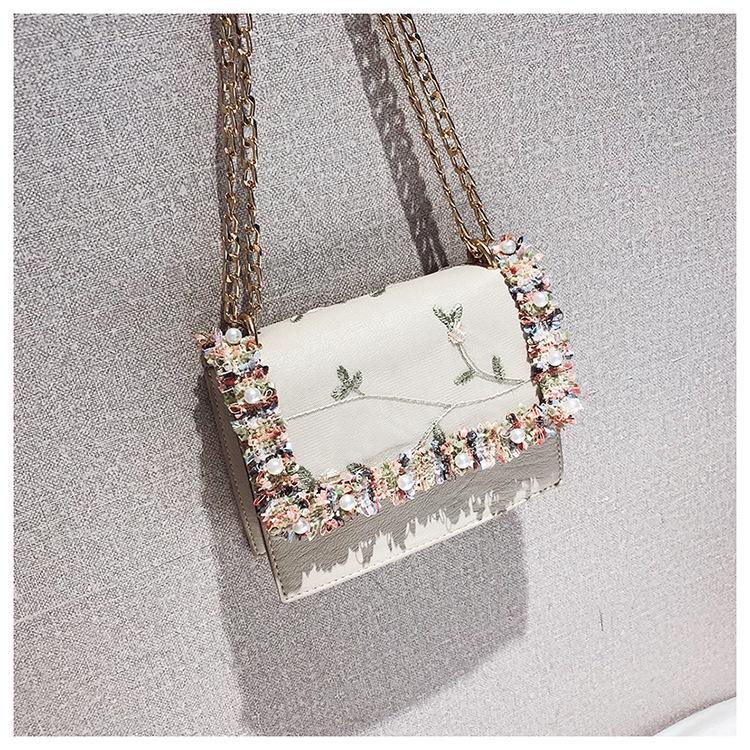 Маленькая сумка SCIONE, женская новая летняя универсальная сумка-мессенджер с цепочкой, модная маленькая квадратная сумка 19cm*5cm*14cm белый