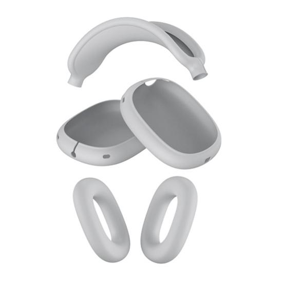 Kopfhörerhülle für AirPods Max Vollständige Schutzhülle Weiche Silikonhülle Kratzfest & Schweißbeständig Präzise Aussparungen Ohrpolster Kopfbügel Schutz