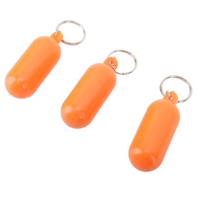 3PCS Floating Keychain Stainless Steel ABS Waterproof Key Holder Boating Key Chain for Fishing Surfing Sailing Outdoor Sports Orange