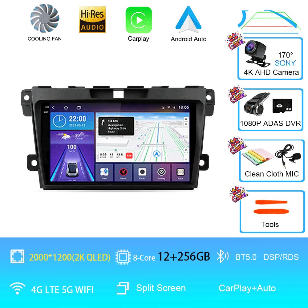 Car Radio Android 14 For 2007 2008 2009 2010 2011-2014 MAZDA CX-7 CX7 CX 7 GPS Navigation Multimedia Video Player DSP 4G No 2DIN