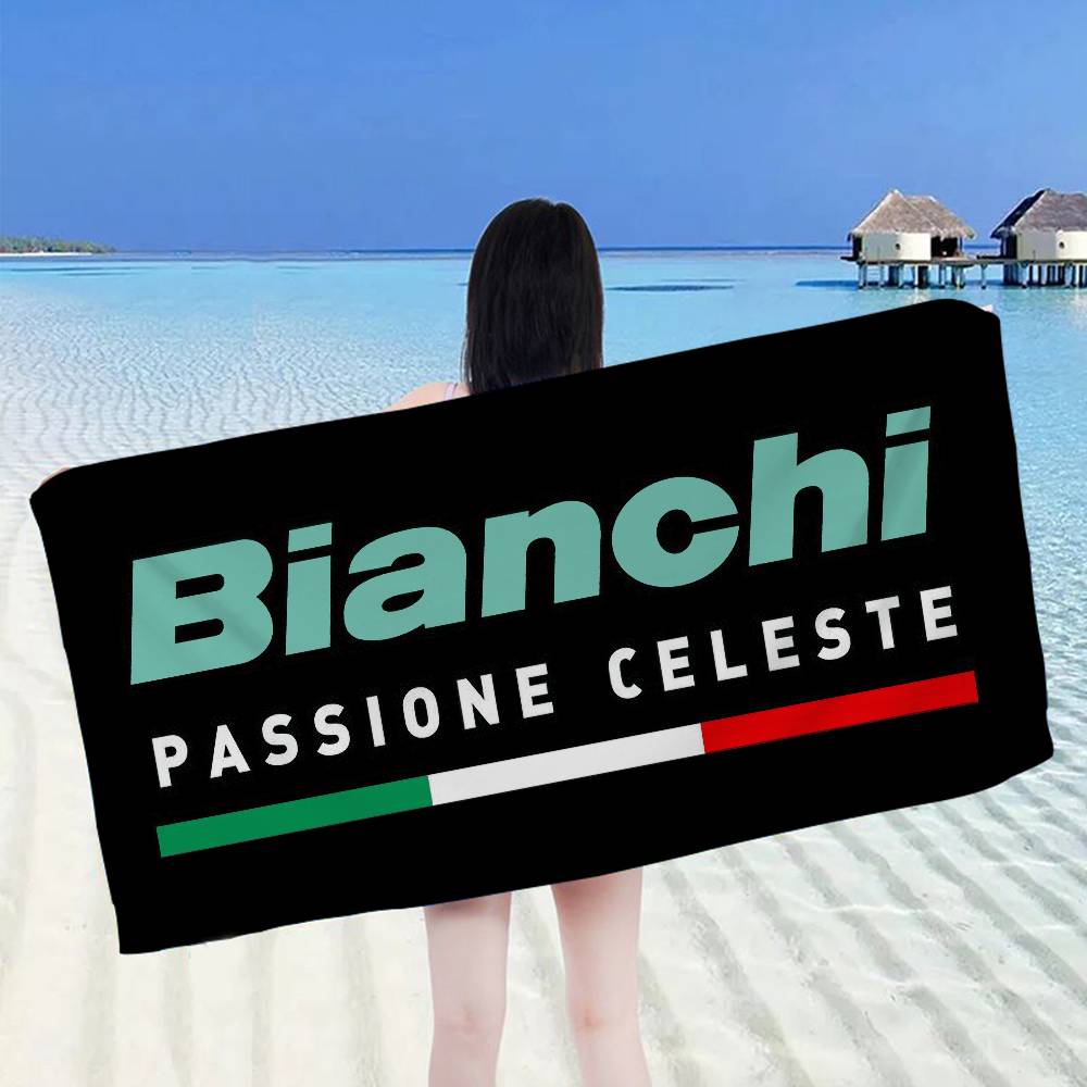 B-Bianchi Bike Logo Beach Towel For Kids Bath Towel Pool Towel Vacation Gift Picnic Towel Party Gift