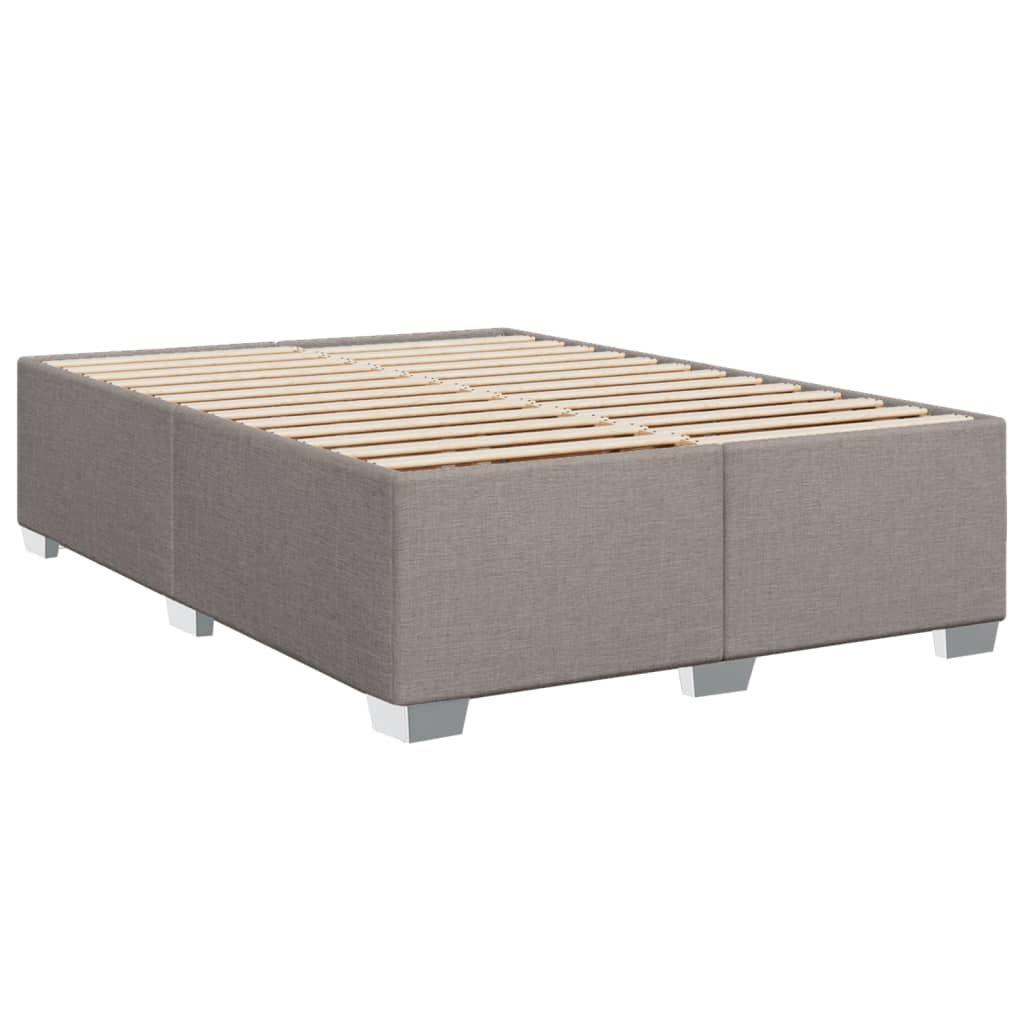 Vidaxl Letto Continentale Con Materasso, Taupe, Tessuto, 140X190 Cm