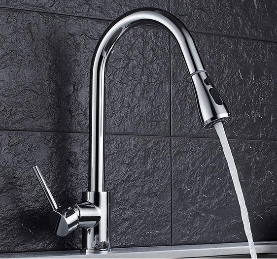 

Кухонний кран Змішувач Висувний Кухонний кран Одна ручка Один отвір Обертання на 360 Мідь білий/нікель/золото Поворотний змішувач для раковини