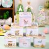 Iron Material Easter Gifts Box Square Shape Rabbit Tin Storage Box  Candy Storage