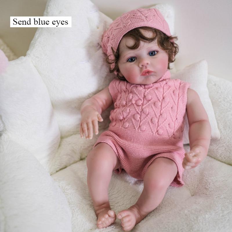 Brand New Realistic 49cm Full Body Vinyl Reborn Doll Meadow Handcrafted 3D Painted Skin Vein Blood Visiable Emulation Doll for Girl Birthday Xmas Gift