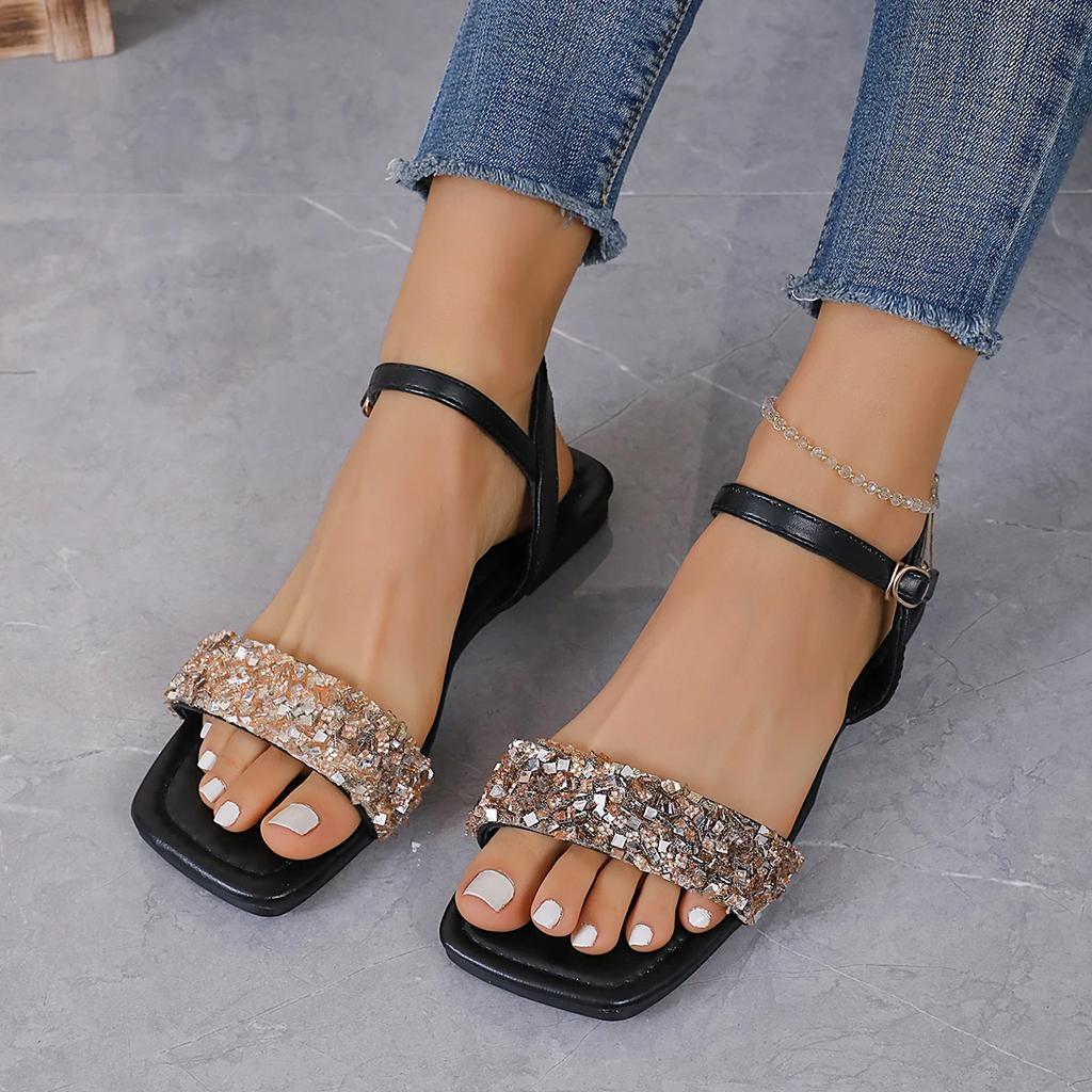 Women Sandals Elegant Rhinestone Designer Wedding Shoes for Women Summer Fashion Sexy Party Sandals Women Sandalias De Mujer