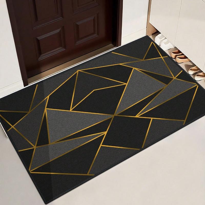 Tappeto Arazzo Geometrico Astratto Moderno 2D, Tappeto per Soggiorno Camera da Letto Divano Zerbino Decorazione, Tappetino Antiscivolo per Giochi per Bambini