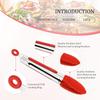 5 Pcs Small Serving Kitchen Tongs with Silicone Tips Mini Silicone Tongs 7 Inch Christmas Party Supplies for Salad, Grilling, Frying and Cooking